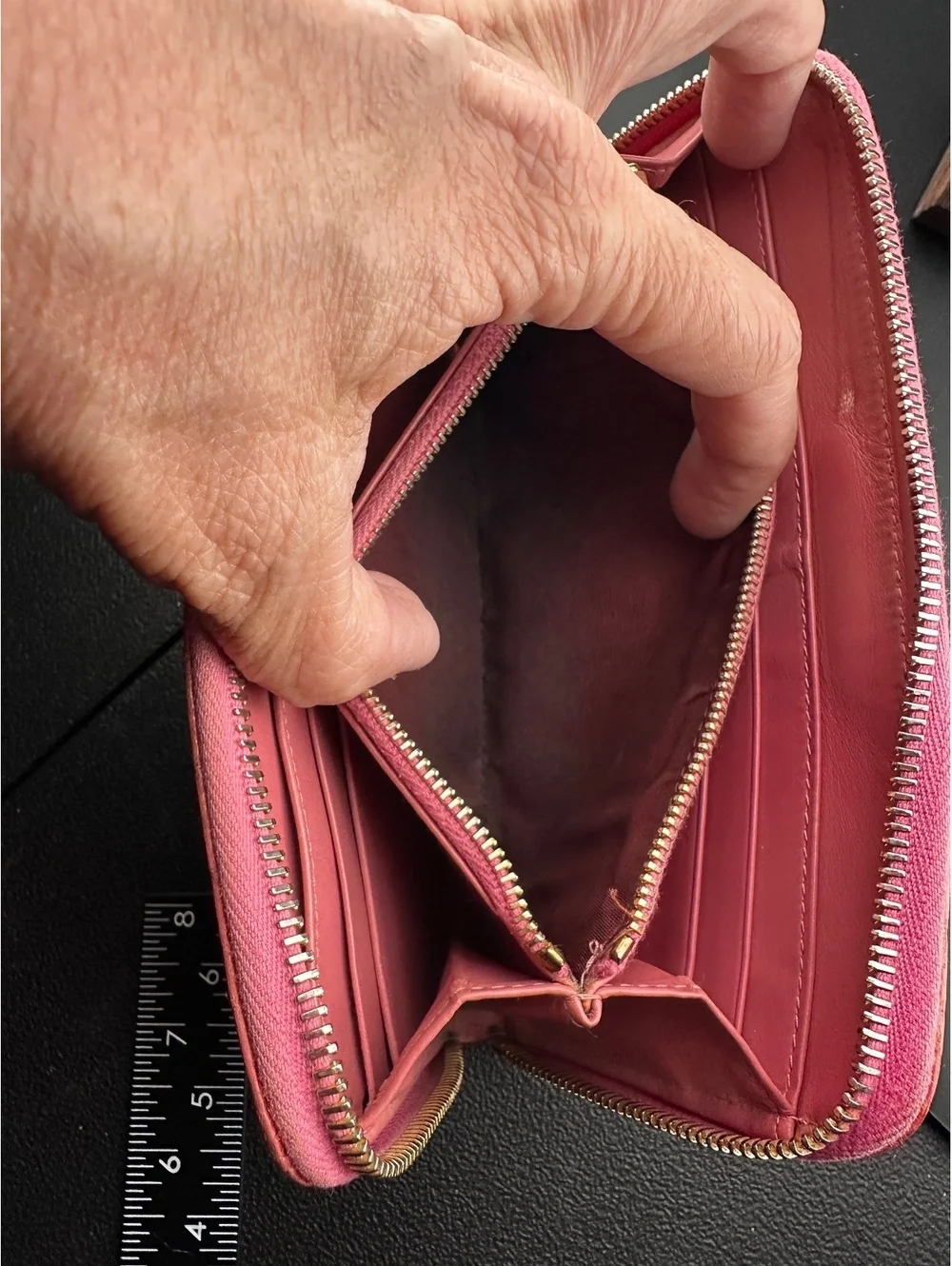 Miu Miu Pink Croc-Embossed Leather Zip-Around Wallet